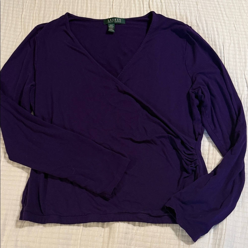 Lauren Ralph Lauren Purple Long Sleeve Blouse